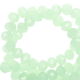 Top Facet kralen 8x6mm disc Pastel green-pearl shine coating - 2 - Thumbnail