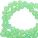 Top Facet kralen 6x4mm disc Pastel green-pearl shine coating - 4 - Thumbnail