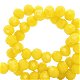 Top Facet kralen 8x6mm disc Charlock yellow-pearl shine coating - 2 - Thumbnail