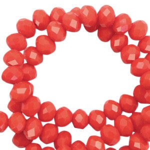 Top Facet kralen 6x4mm disc Dark haute red-full pearl shine coating - 5