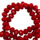 Top Facet kralen 6x4mm disc Dark haute red-pearl shine coating - 1 - Thumbnail