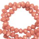 Top Facet kralen 4x3mm disc Dark haute red-pearl shine coating - 6 - Thumbnail