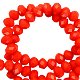 Top Facet kralen 4x3mm disc Living coral red-pearl shine coating - 1 - Thumbnail