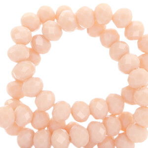 Top Facet kralen 4x3mm disc Vintage coral red-pearl shine coating - 6