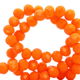 Top Facet kralen 8x6mm disc Emberglow orange-pearl shine coating - 1 - Thumbnail