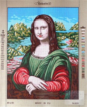 VOORBEDRUKT GROOT BORDUURSTRAMIEN , MONA LISA 829 - 1