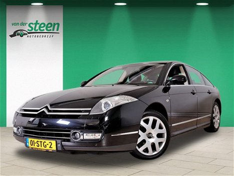 Citroën C6 - 2.7 HdiF V6 204 PK LIGNE BUS. AUT. LEDER NAVI HUD LUCHTVERING ECC XENON PDC LMV18 - 1