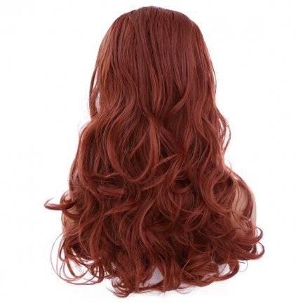 Pruik rood lang krullend haar model Peggy Bundy - Afbeelding 6