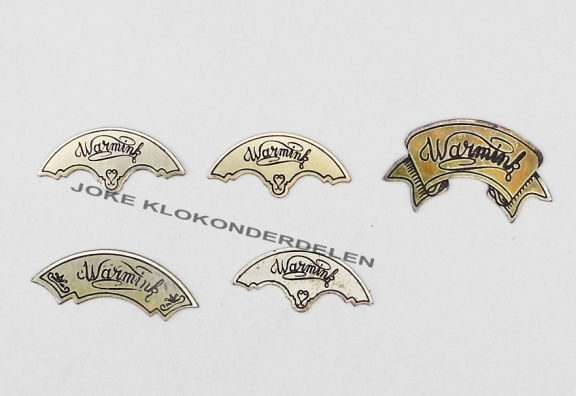 = 5 Klok / uurwerk plaatjes = Warmink = 40476 - nr. 1