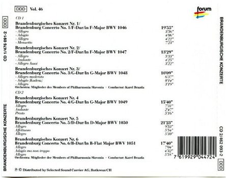 2-CD - Bach - Brandenburgische Konzerte 1-6 - 1