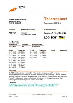 Peugeot 307 - 1.6-16V XT APK tot 29-07-2020 en een grote servicebeurt gehad op 29-07-2019 - 1