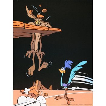 Looney Tunes - Road Runner en Wile E. Coyote poster bij Stichting Superwens! - 1