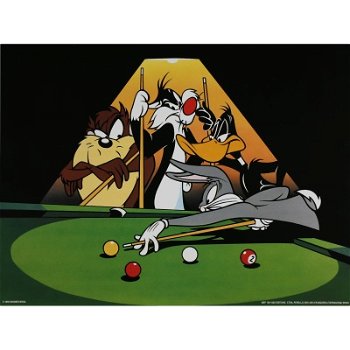 Looney Tunes - Biljart poster bij Stichting Superwens! - 1