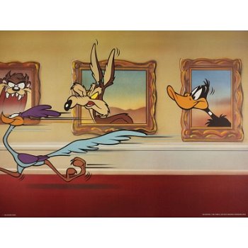 Looney Tunes - Schilderijen poster bij Stichting Superwens! - 1