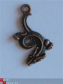 metalen embellishments copper snake - 1