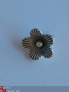 metalen embellishments silver flower new