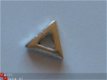 OPRUIMING: 5x metalen embellishments silver driehoek - 1 - Thumbnail