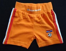 Korte broek oranje Goal maat 74