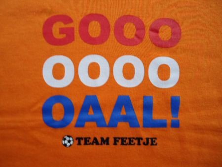 T-Shirt oranje Goooaaaal maat 74 - 2