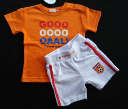 T-Shirt oranje Goooaaaal maat 68 - 4