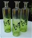 FLES GLAS MET VLINDER GROENE LOOK 2 stuks 29 x 7 cm NIEUW. - 1 - Thumbnail