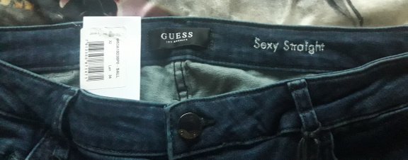 Donkerblauwe Guess sexy straight jeans *gloednieuw met kaartjes* - 6
