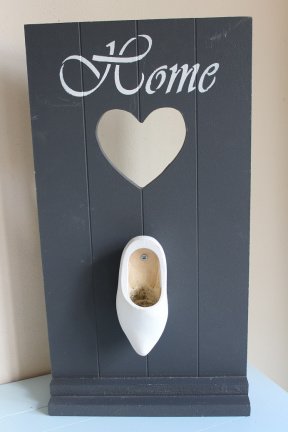 Leuk decoratief item met klomp en tekst Home - nr. 1