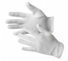 Katoenen handschoenen wit maat L