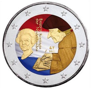 2 euro gekleurde euro munten - 4