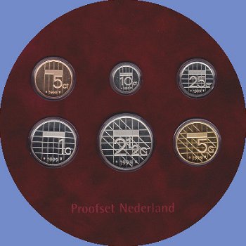 Proofset Guldens 1996 - 2001 met opbergcassette - 3