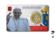 Vaticaan € 0,50 2010 - 2018 in coincard