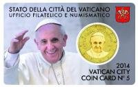 Vaticaan € 0,50 2010 - 2018 in coincard - 7