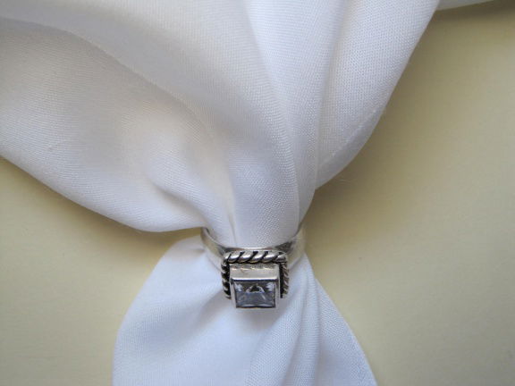 Zilveren ring maat 17.5 met cubic zirkonia - Afbeelding 2
