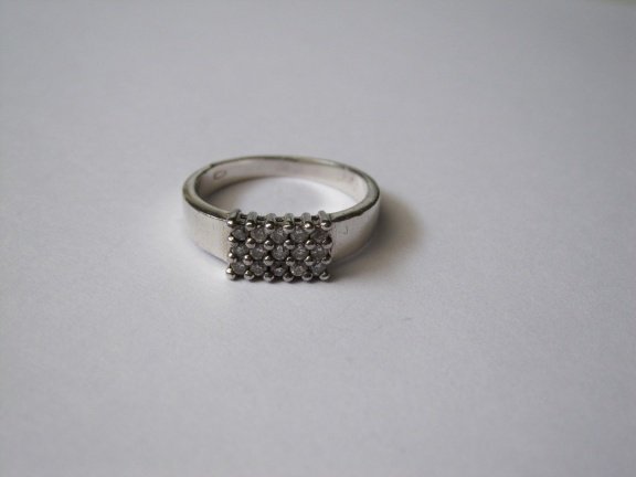 Zilveren ring maat 18.3 met 15 zirkonia's - Afbeelding 7