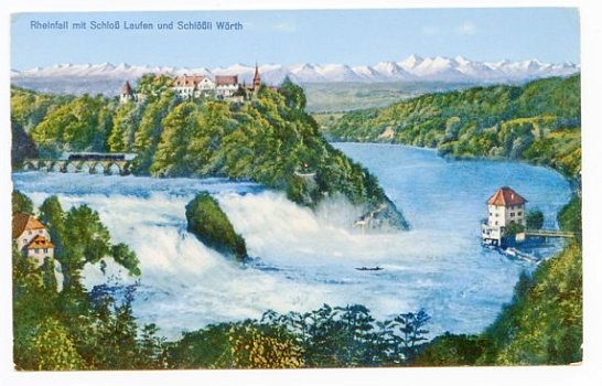 A180 Schaffhausen Rheinfall mit schloss Laufen und Schlossll Worth / Zwitserland - 1