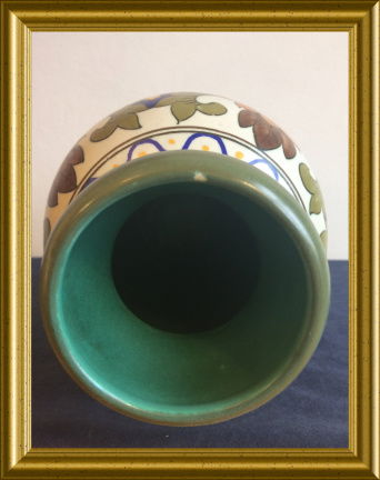 Mooie platelen vaas : PZH Gouda plateel, decor Orel - Afbeelding 7