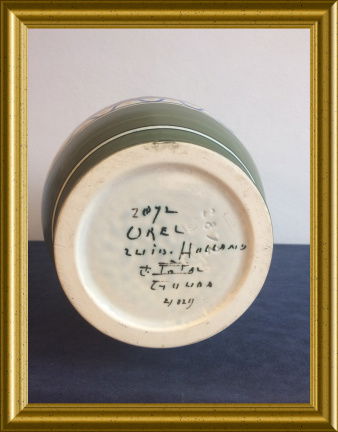 Mooie platelen vaas : PZH Gouda plateel, decor Orel - Afbeelding 8