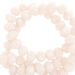 Top Facet kralen 4x3mm disc Terracotta rose-pearl shine coating - 7