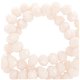 Top Facet kralen 8x6mm disc Light peach beige-pearl shine coating - 1 - Thumbnail