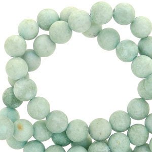 Natuursteen kralen 8mm mountain jade mat Anthracite grey - 6