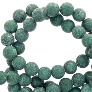 Natuursteen kralen 4mm mountain jade mat Bleached aqua blue - 3
