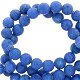 Natuursteen kralen 8mm mountain jade mat Deep ultramarine blue - 1 - Thumbnail