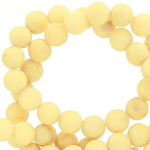 Natuursteen kralen 8mm mountain jade mat Sunshine yellow - 1