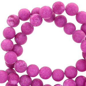 Natuursteen kralen 8mm mountain jade mat Iris orchid purple - 1