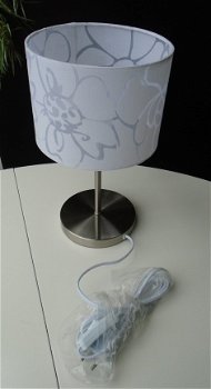 TAFELLAMP SCHEMERLAMP STAANDE WIT 33 CM Nieuw - 1