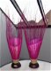 LAMPEN SET RED/ PINK GROOT 1 mtr. 2 dlg set Nieuw - 1 - Thumbnail