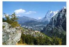 B043 Murren eiger und Monch im Hintergrund / Zwitserland