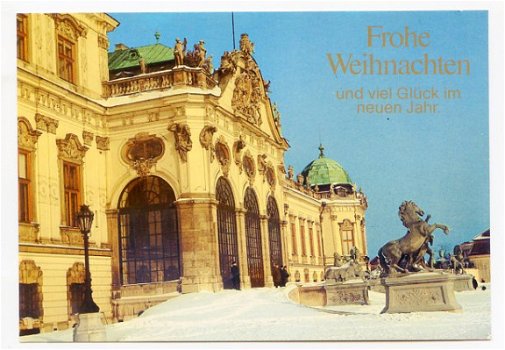 B047 Wien Wenen Schloss Belvedere / Frohe Weihnachten / Oostenrijk - 1