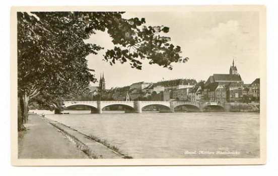 B090 Basel Mittlere Rheinbrucke / Zwitserland - 1