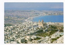 B100 Malta Mellieha Village Aerial View